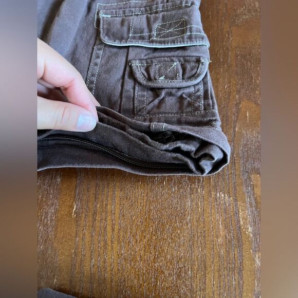 Carter’s || Vintage 90’s Burnt Chocolate Brown Cargo Boy Shorts Retro Pants Sz 7 - Picture 9 of 9